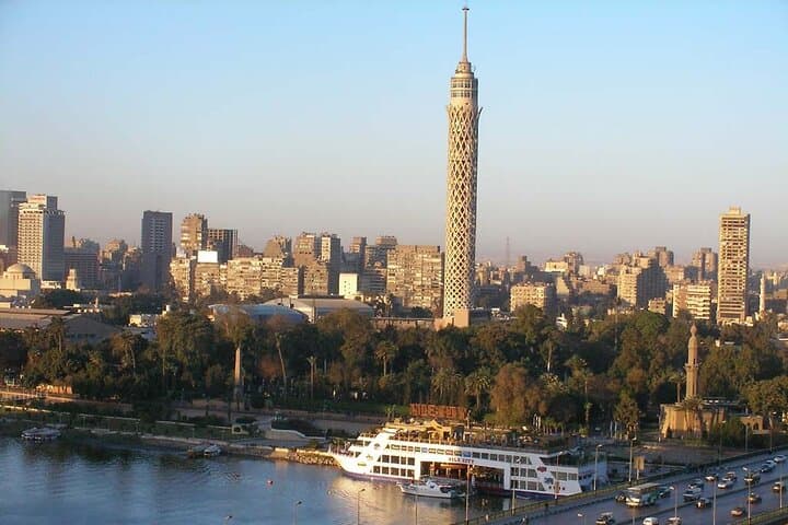 El-moez street and cairo tower with dinner