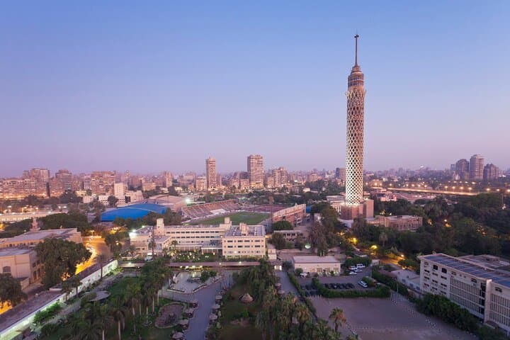 El-moez street and cairo tower with dinner