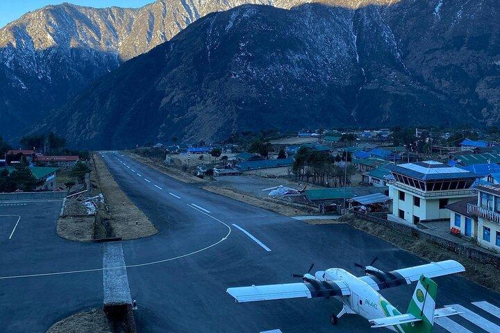 Everest Base Camp Helicopter Tour landing at Everest View Hotel