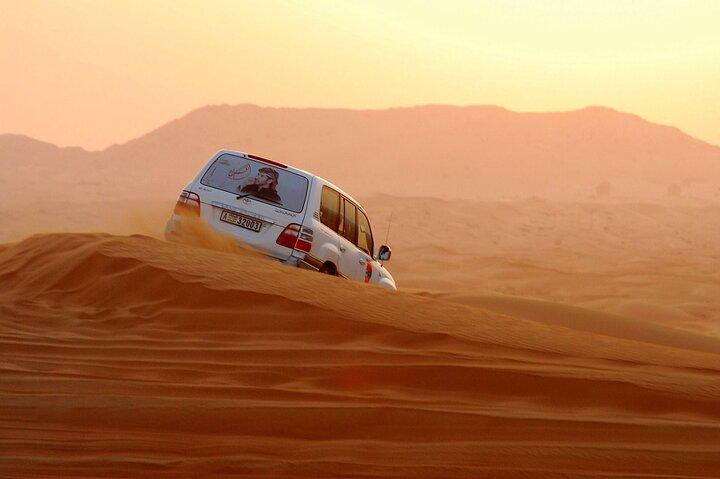 4Hrs Dubai Morning Private 4x4 Jeep Red Desert Safari &Camel Ride