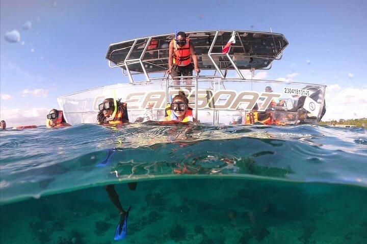 Cozumel ClearBoat Adventure with Snorkeling