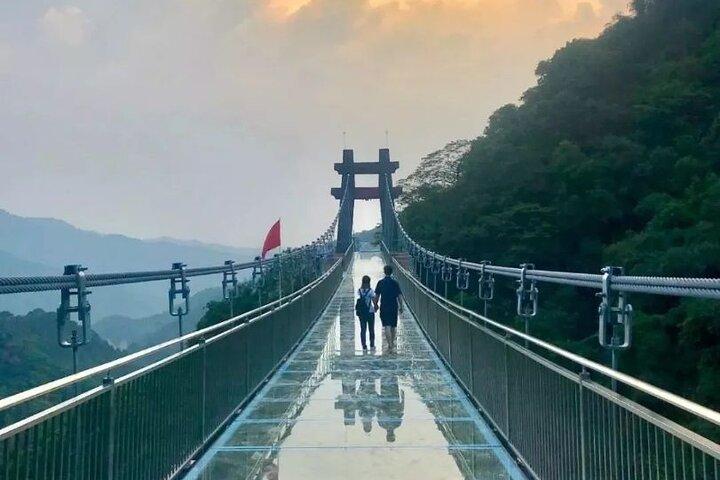 Gulong Gorge Glass Bridge and Underground River Cave Private Tour