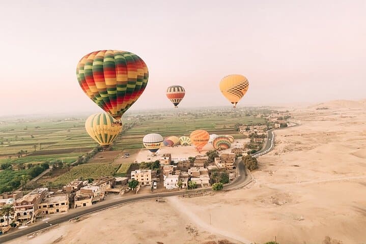 Sunrise Hot Air Balloon Ride with free ride by felucca