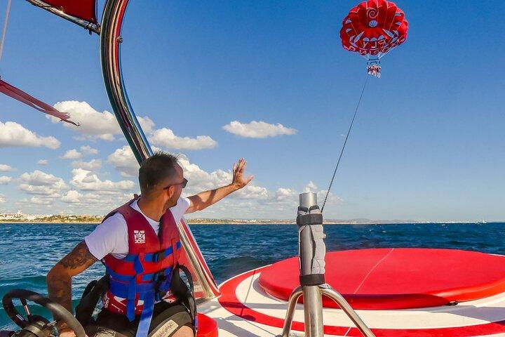 Parasailing from Albufeira Marina by Boat