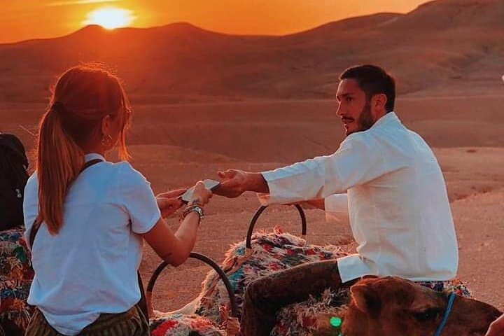 Marrakech Desert Agafay Sunset Camel Ride with Dinner Show