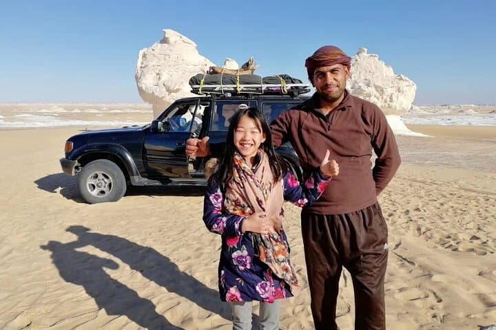 Camping in the White & Black Deserts (Bahariya Oasis) & Cairo Private transfer