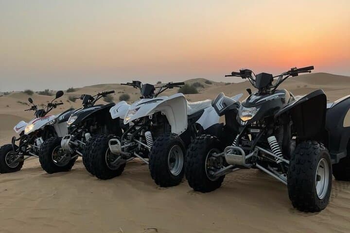 Desert Safari W/BBQ Dinner, Quad Bike, Camel Ride, & Sandboarding