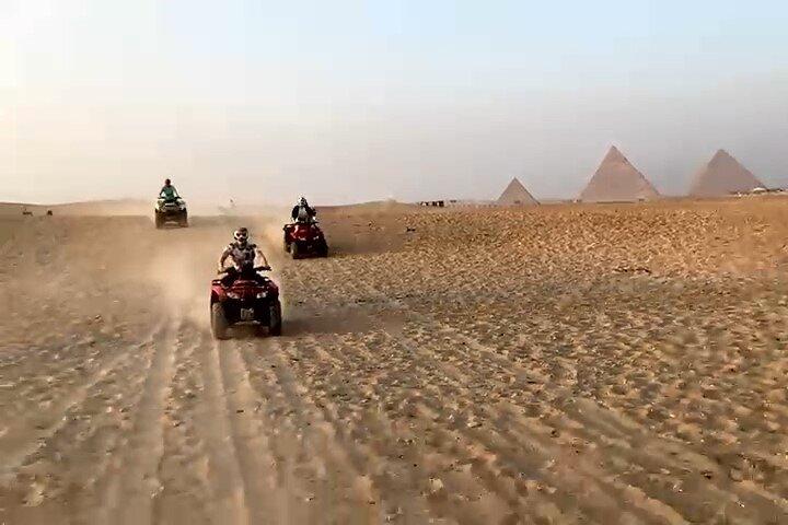 Quad Biking (ATV) at Giza pyramids Desert with Sunset Option