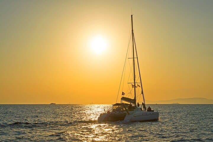 Athens Semi Private Sunset Catamaran Cruise with meal & drinks