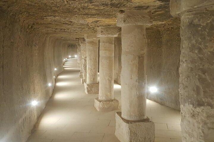 Saqqara pyramids and tombs, Giza three pyramids and Memphis