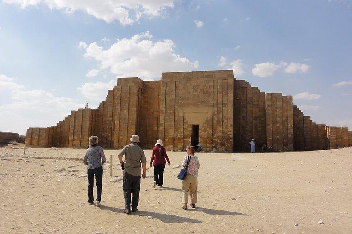 Saqqara pyramids and tombs, Giza three pyramids and Memphis