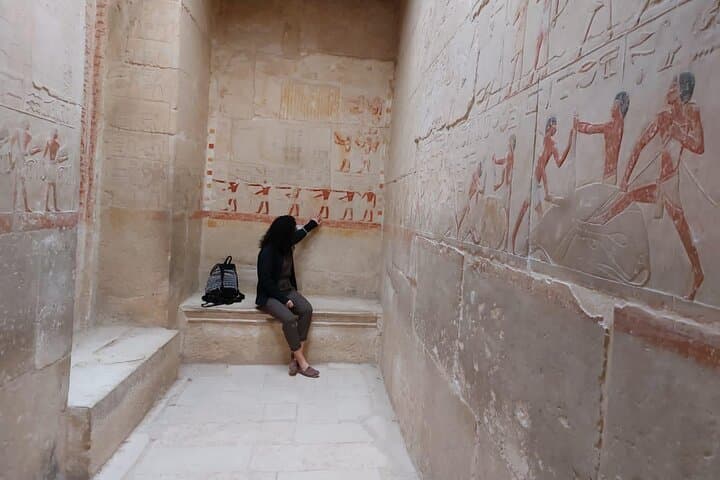 Private Tour Sakkara Step Pyramid&Alabaster sphinx in Memphis