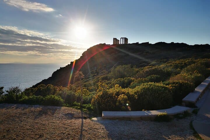 Sunset Sounio By Athenian Riviera With Acropolis Visit