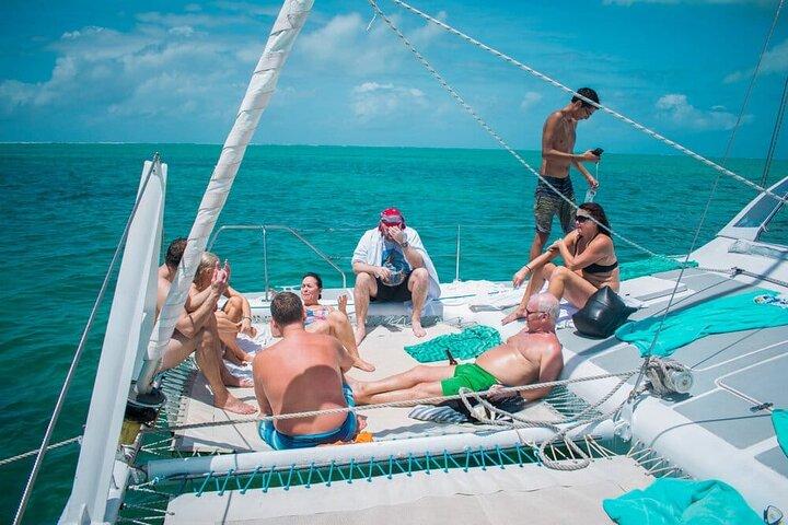 Full Day Ile aux Cerfs Catamaran Cruise with BBQ Lunch & Hotel Transfers