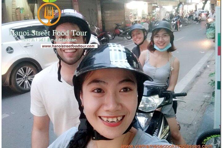 Hanoi old quarter sightseeing & street food eating by Motorcycle