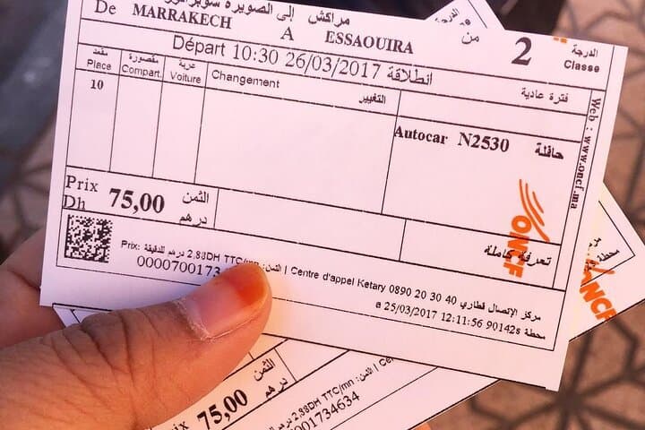 Agadir to Marrakech Supratours bus tickets