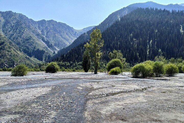 Issyk Lake & Bear waterfall in Turgen Gorge + Golden Man museum day tour