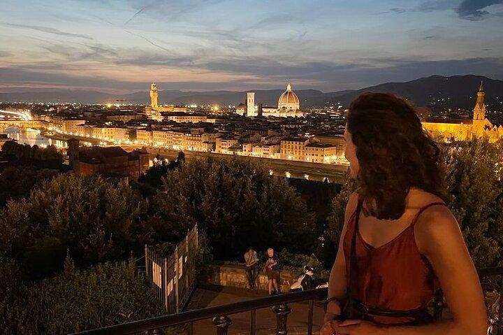 Electric Bike Night Tour of Florence with amazing view from Michelangelo Square