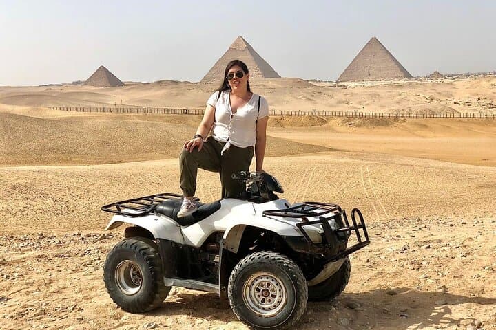 Private Tour Giza Pyramids, Sphinx, Lunch , 60min Quadbike ATV , camel ride