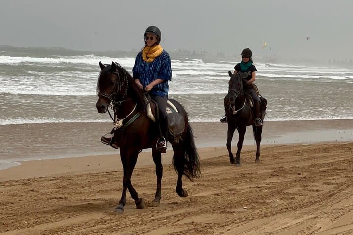 1 hour horse ride on the beach of essaouira