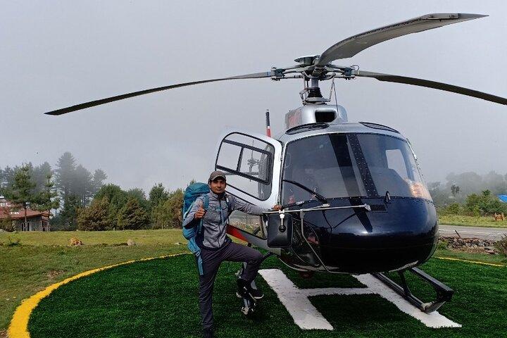 Everest Base Camp Helicopter Tour landing at Everest View Hotel