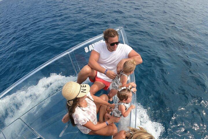 Private Tour in Transparent Boat by Nichupte in Cancun