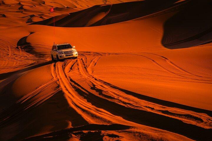 Doha Desert Safari Dune bashing,Sandboarding,CamelRide,Inland Sea
