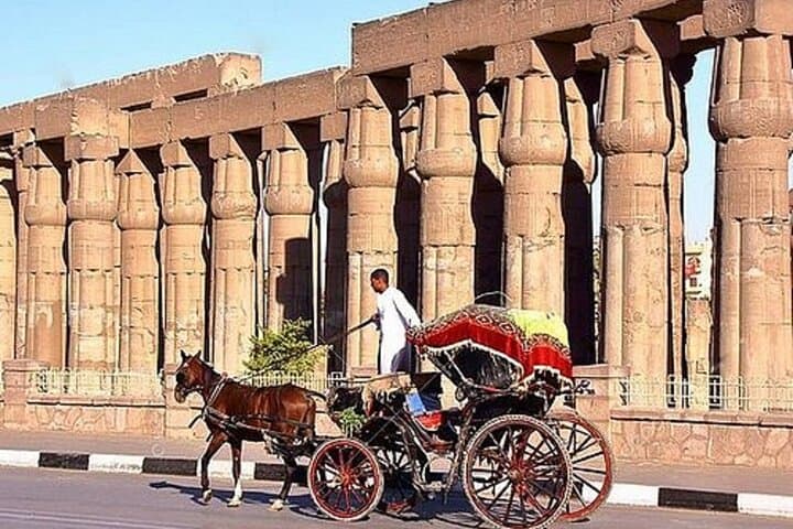 Luxor ancient sights, city Tour with traditional Horse Carriage