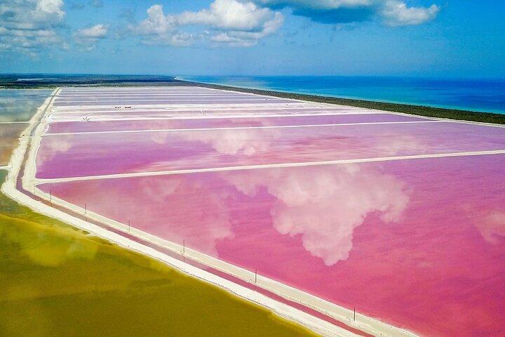 Romantic Las Coloradas Pink Lake,Cenote 1-Day Tour from Cancun