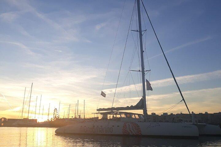 Sunset in Valencia from the Catamaran Mundo Marino