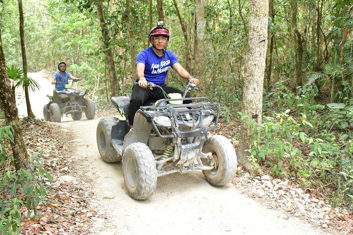 ATV (single) Ziplines & Cenote with Transportation from Cancun