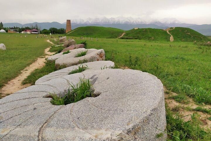 Day trip to Burana Tower plus hiking to waterfall and hot springs of Issyk-Ata