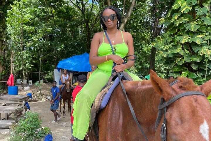 Horseback Riding and Swimming then Dunn's River Falls