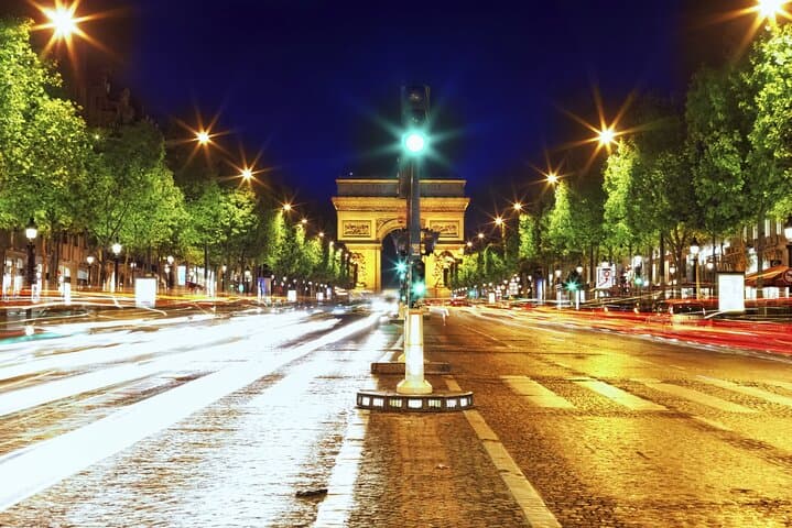 Paris Illuminations Tour with Moulin Rouge Show and Cruise Option