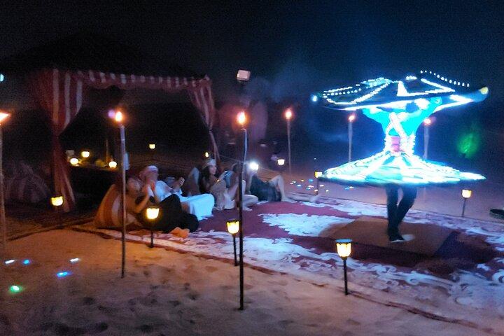 Romantic Dinner in Dubai Desert, Camel Ride, VIP Set Up & Falcons