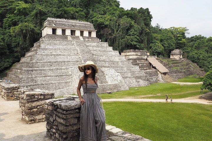 Archaeological Zone of Palenque, Misol-Ha Waterfalls and Agua Azul exit Palenque