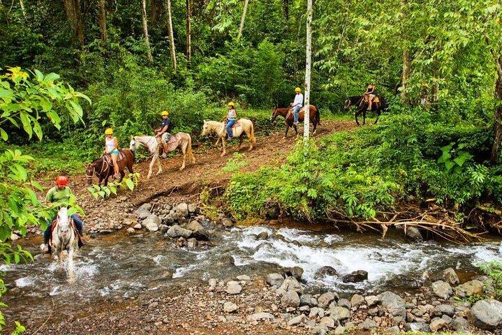 Jaco Mega Combo: Zipline, Horseback & Waterfall Rappel with Lunch