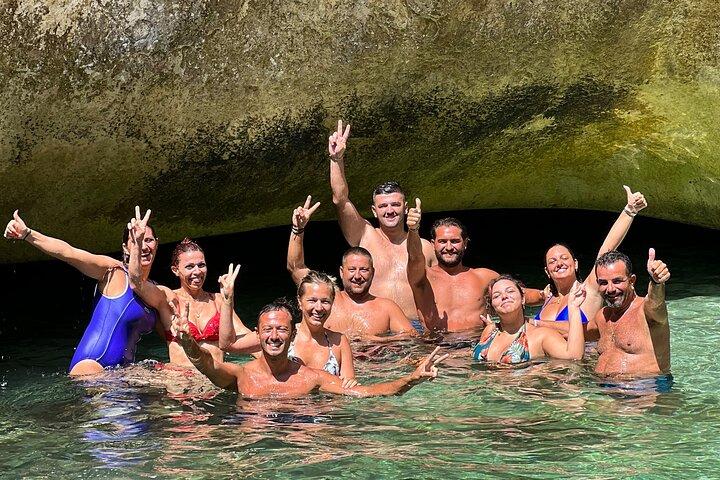 Vlore Private Boat Tour Blue Cave & Grama Bay Adventure