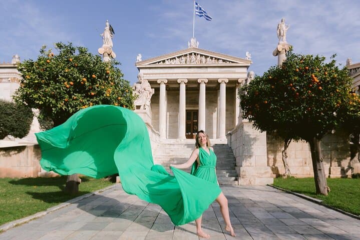 Athens Flying Dress Photo Shoot with a Professional Photographer