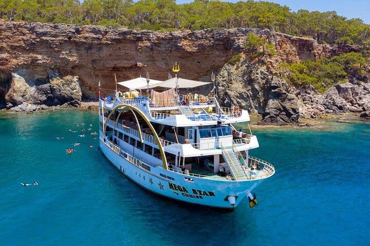 From Antalya To Kemer Mega Star Boat Trip w/Free Transfer