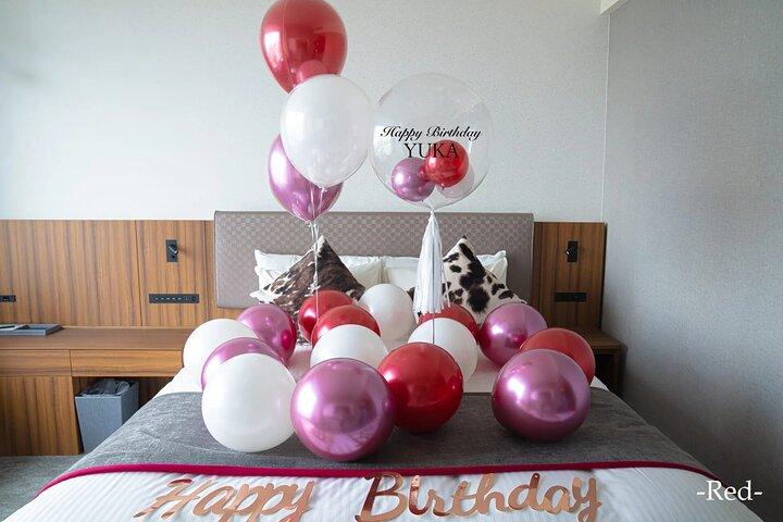 Birthday celebration surprise with balloon decoration!