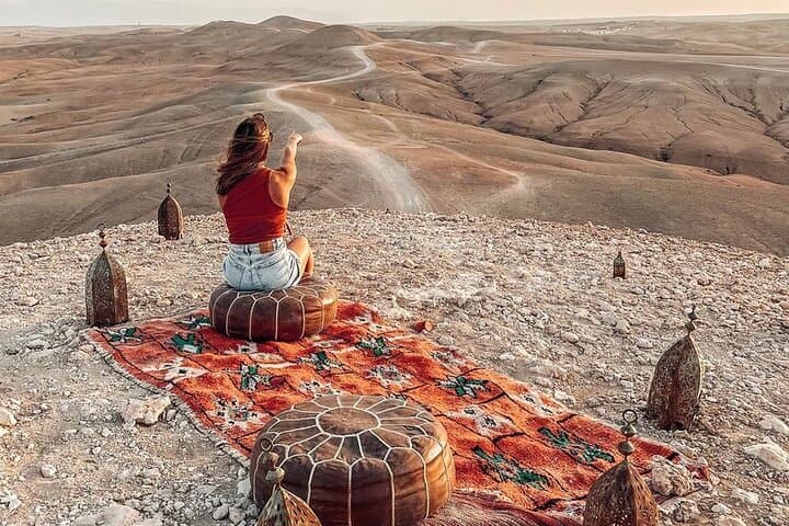 Marrakech desert dinner & sunset camel ride & bonfire music dance