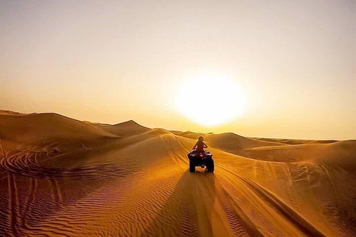 Dubai: Desert Safari With Quad Bike, Camel Ride & Dinner