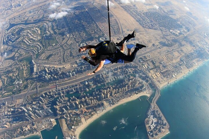 Skydive Over The Palm with Private Transportation