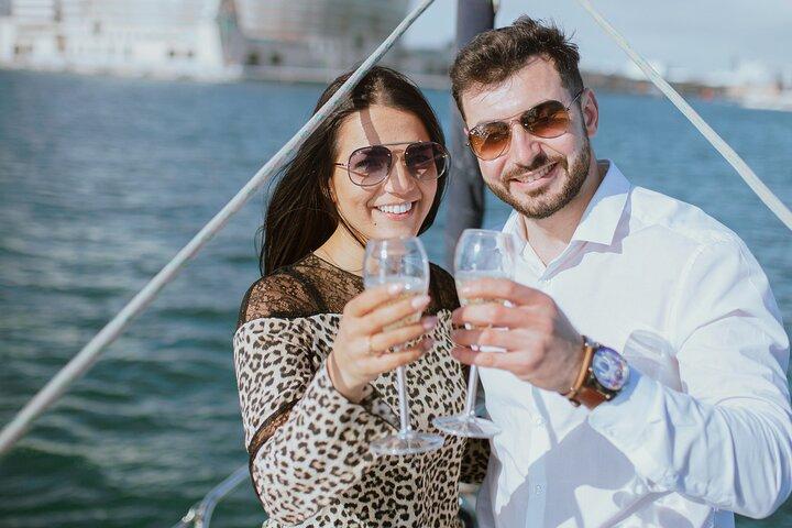 Barcelona Sunset Cruise with Open Bar of Cava and Snacks