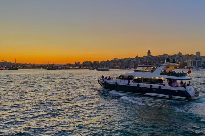 Guided Bosphorus Sunset Cruise on Luxurious Yacht - Small Group Cruise