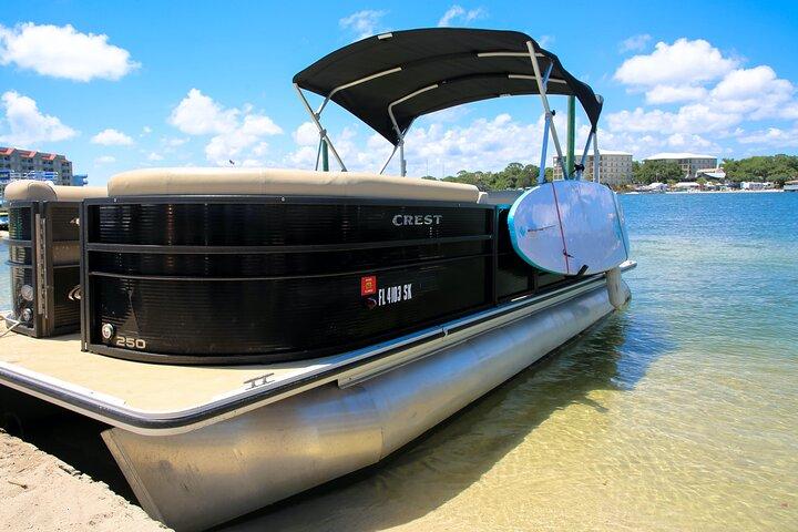 12 passenger Crab Island pontoon boat rental