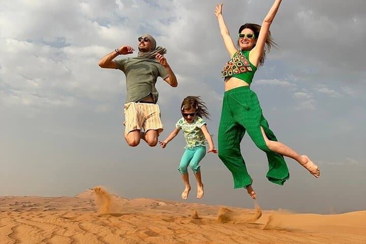 Early Morning Desert Safari Camel Ride, Sandboarding Falcon Photo