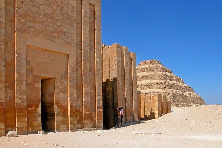 Giza Pyramids and Sphinx and Saqara and Memfis