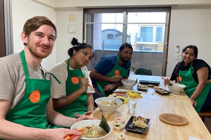 Ramen Cooking Class in Osaka Dotonbori with Sushi or Gyoza Option